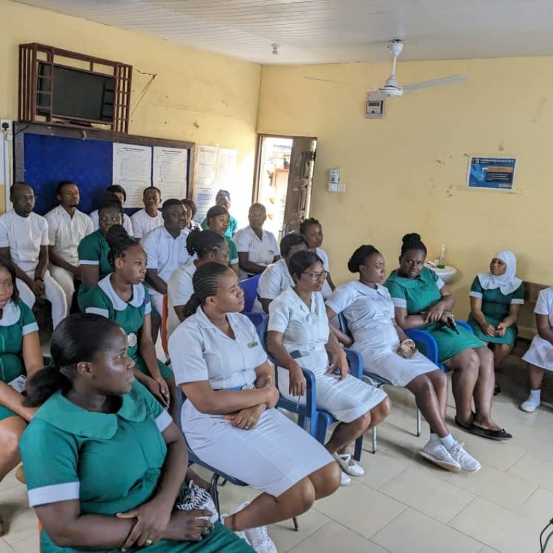 talks with nurses and doctors
